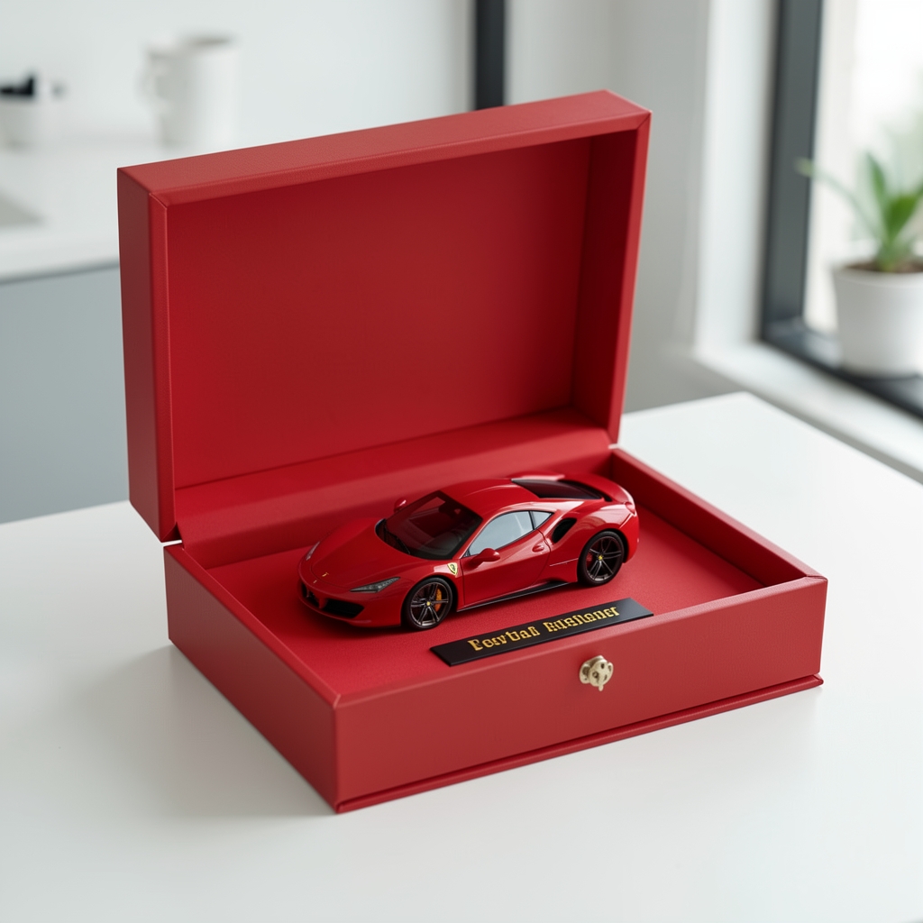 Hot Wheels premium die-cast metal araba koleksiyonu Ferrari temalı 1:64 ölçekli özel kutu içinde