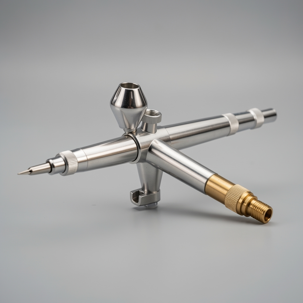 Iwata HP-CS double action airbrush seti model boyama için 0.35mm iğne kompresör bağlantısı dahil