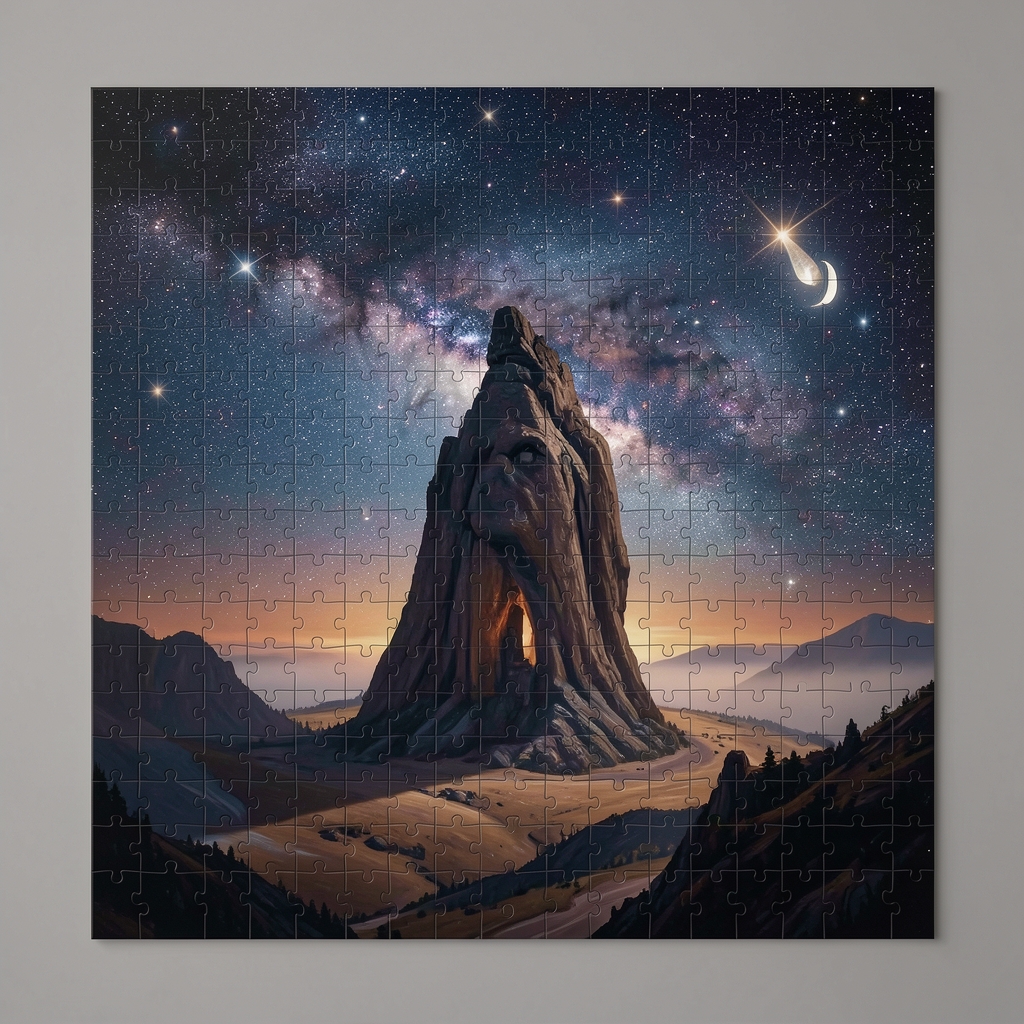 Buffalo Games 500 parçalı Van Gogh Yıldızlı Gece ünlü resim puzzle, sanat eseri baskısı tamamlanmış