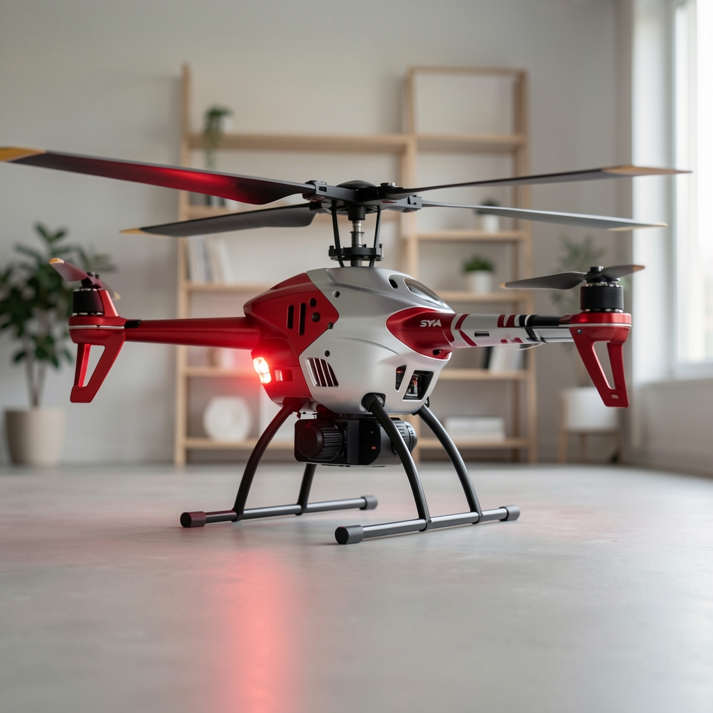 Syma S107G 3 kanal RC helikopter jiroskop kararlı uçuş iç mekan kullanımı LED ışıklı kırmızı gümüş renk
