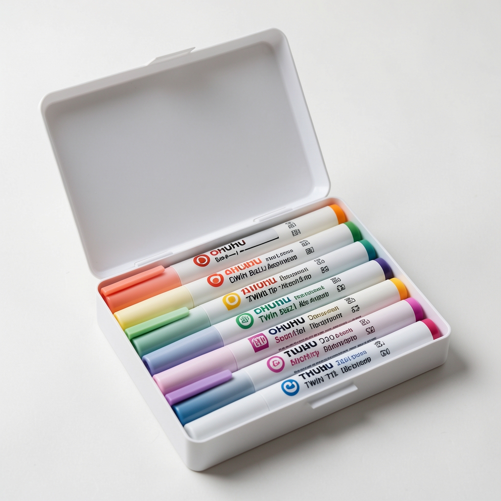 Profesyonel grafik çizim kalemi seti 120 renk Ohuhu marka alkol bazlı twin tip marker setleri açık kutu